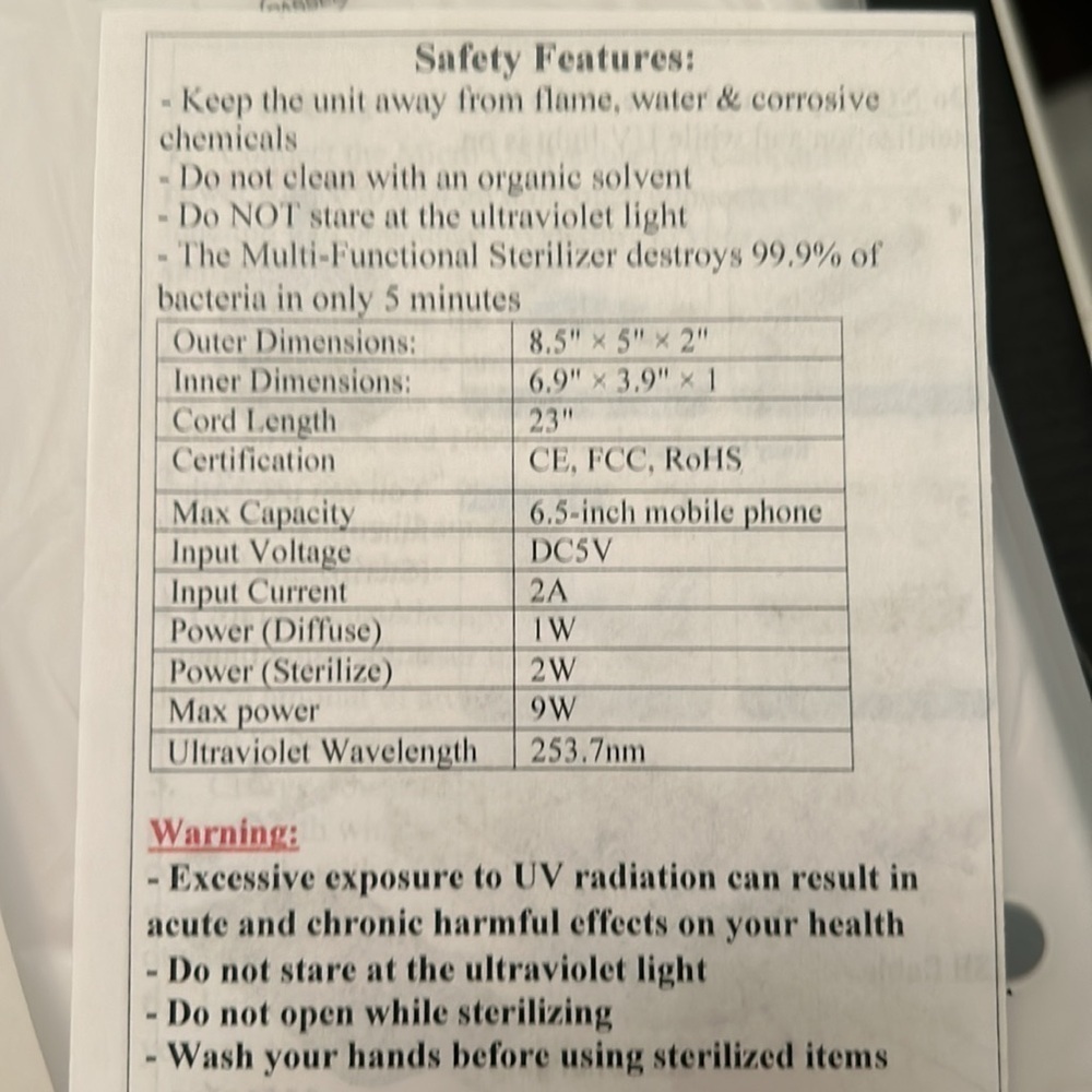 Multi UV-C sterilizer - Picture 6 of 6